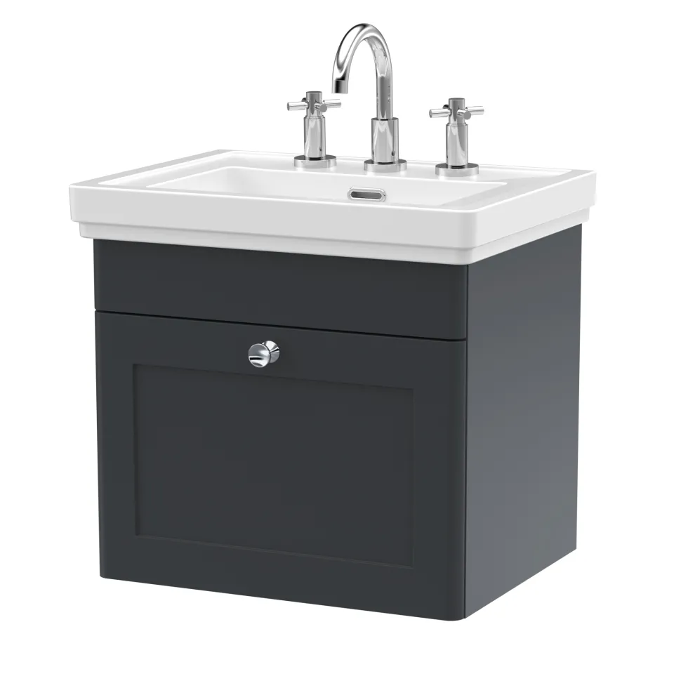 Butler & Rose Ophelia 500mm Wall Mounted 1 Drawer Vanity Unit & Basin