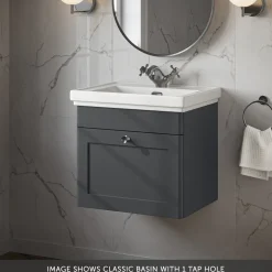 Butler & Rose Ophelia 500mm Wall Mounted 1 Drawer Vanity Unit & Basin