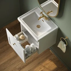 Butler & Rose Ophelia 500mm Wall Mounted 1 Drawer Vanity Unit & Basin