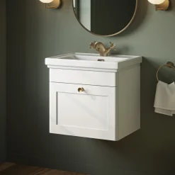 Butler & Rose Ophelia 500mm Wall Mounted 1 Drawer Vanity Unit & Basin