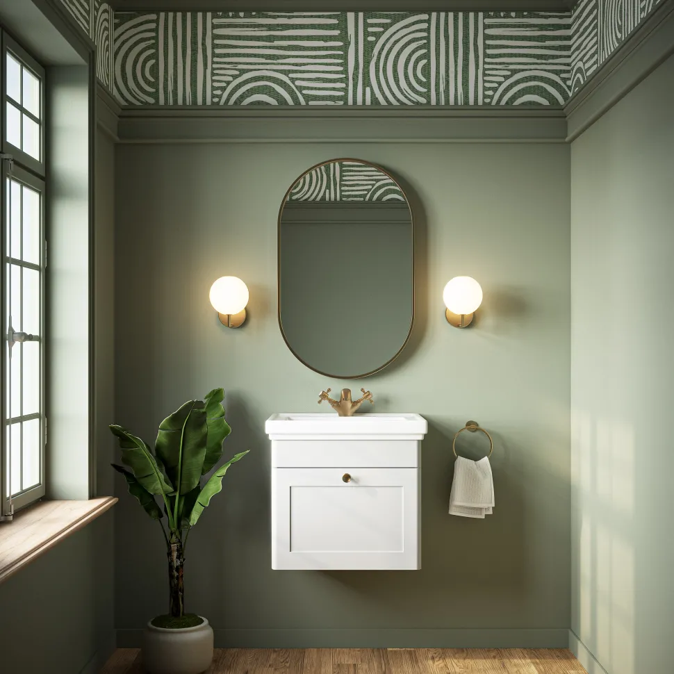 Butler & Rose Ophelia 500mm Wall Mounted 1 Drawer Vanity Unit & Basin