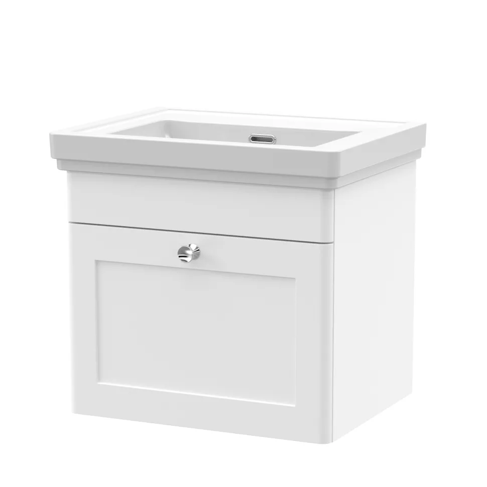 Butler & Rose Ophelia 500mm Wall Mounted 1 Drawer Vanity Unit & Basin