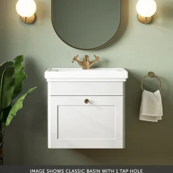 Butler & Rose Ophelia 500mm Wall Mounted 1 Drawer Vanity Unit & Basin