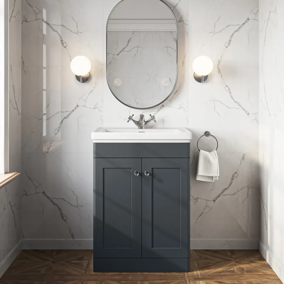 Butler & Rose Ophelia Traditional Toilet & 600mm Floorstanding Vanity Unit Bathroom Suite
