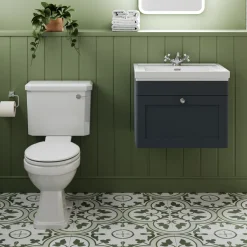 Butler & Rose Ophelia Traditional Toilet & 600mm Wall Hung Vanity Unit Bathroom Suite