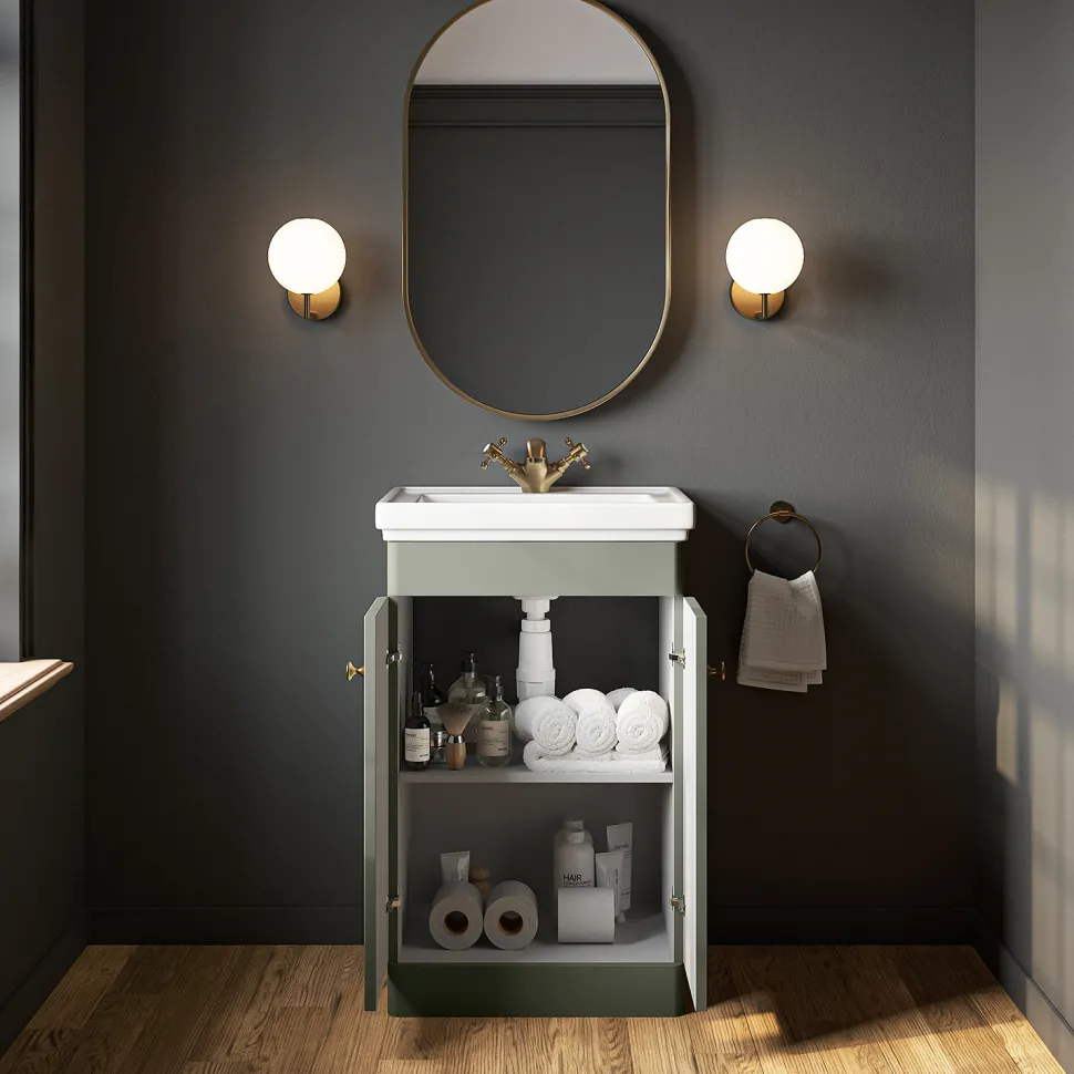 Butler & Rose Ophelia Traditional Toilet & 500mm Floorstanding Vanity Unit Bathroom Suite