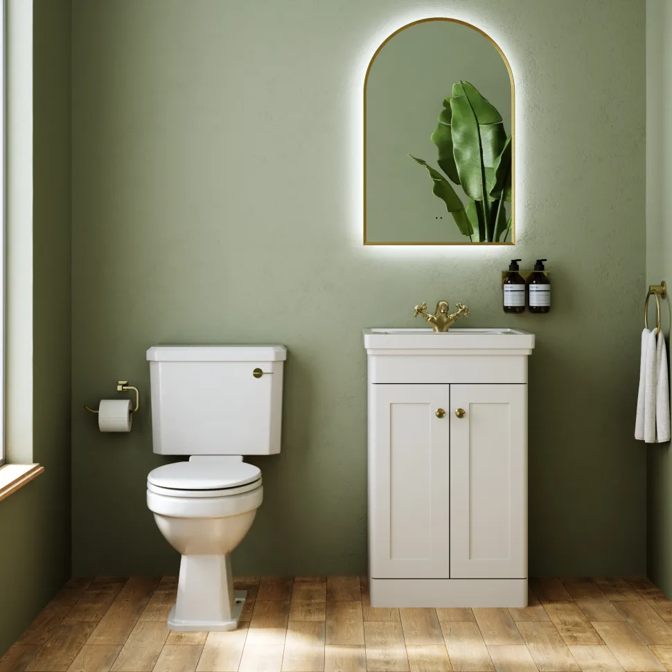 Butler & Rose Ophelia Traditional Toilet & 500mm Floorstanding Vanity Unit Bathroom Suite