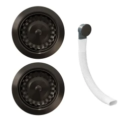Butler & Rose Premium 90mm 1.5 & 2 Bowl Kitchen Sink Strainer Wastes with Round Overflow