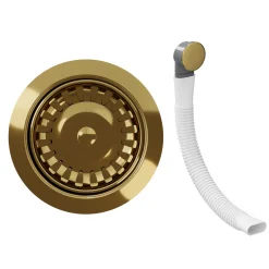 Butler & Rose Premium 90mm Kitchen Sink Strainer Waste & Round Overflow