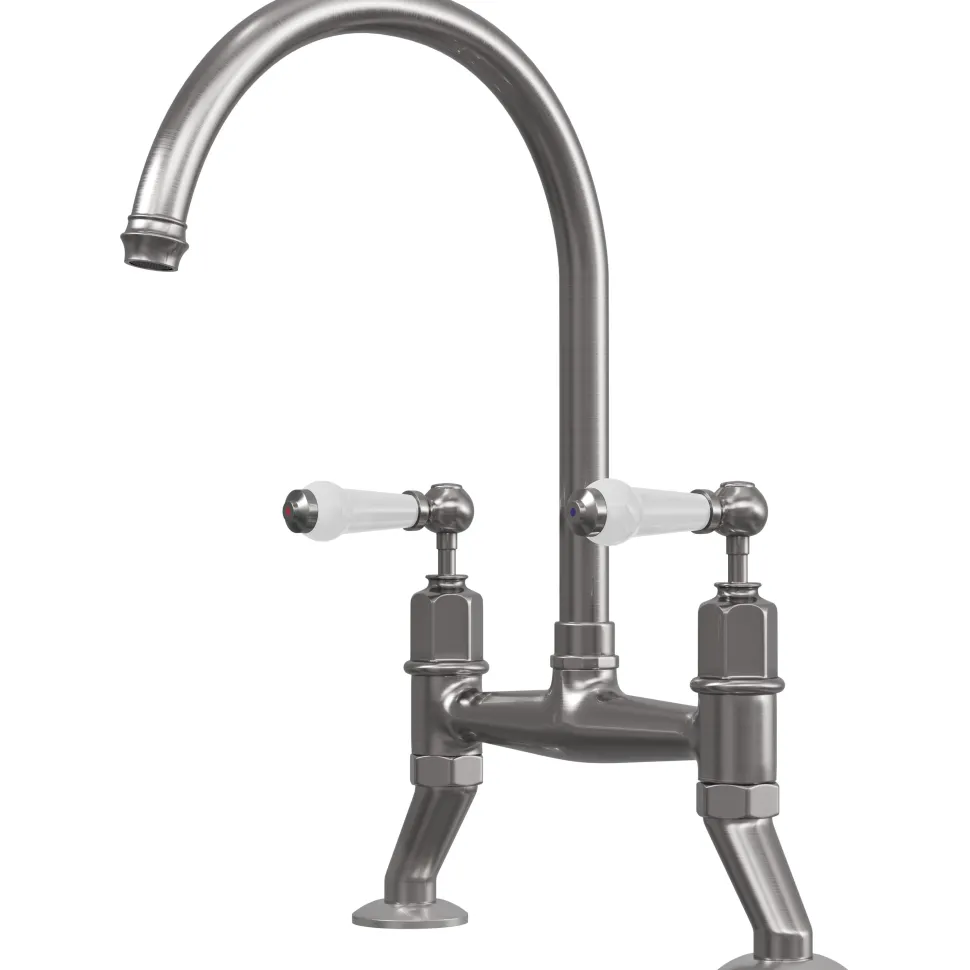 Butler & Rose Rosalyn Kitchen Bridge Kitchen Mixer Tap with Lever Handles