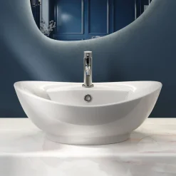Butler & Rose 1 Tap Hole Ceramic Oval Countertop Basin - 590mm