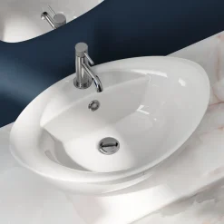 Butler & Rose 1 Tap Hole Ceramic Oval Countertop Basin - 590mm
