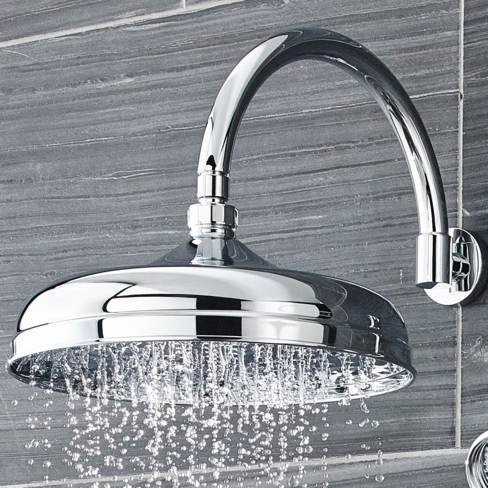 Butler & Rose Victoria 300mm Traditional Fixed Apron Shower Head & Arm