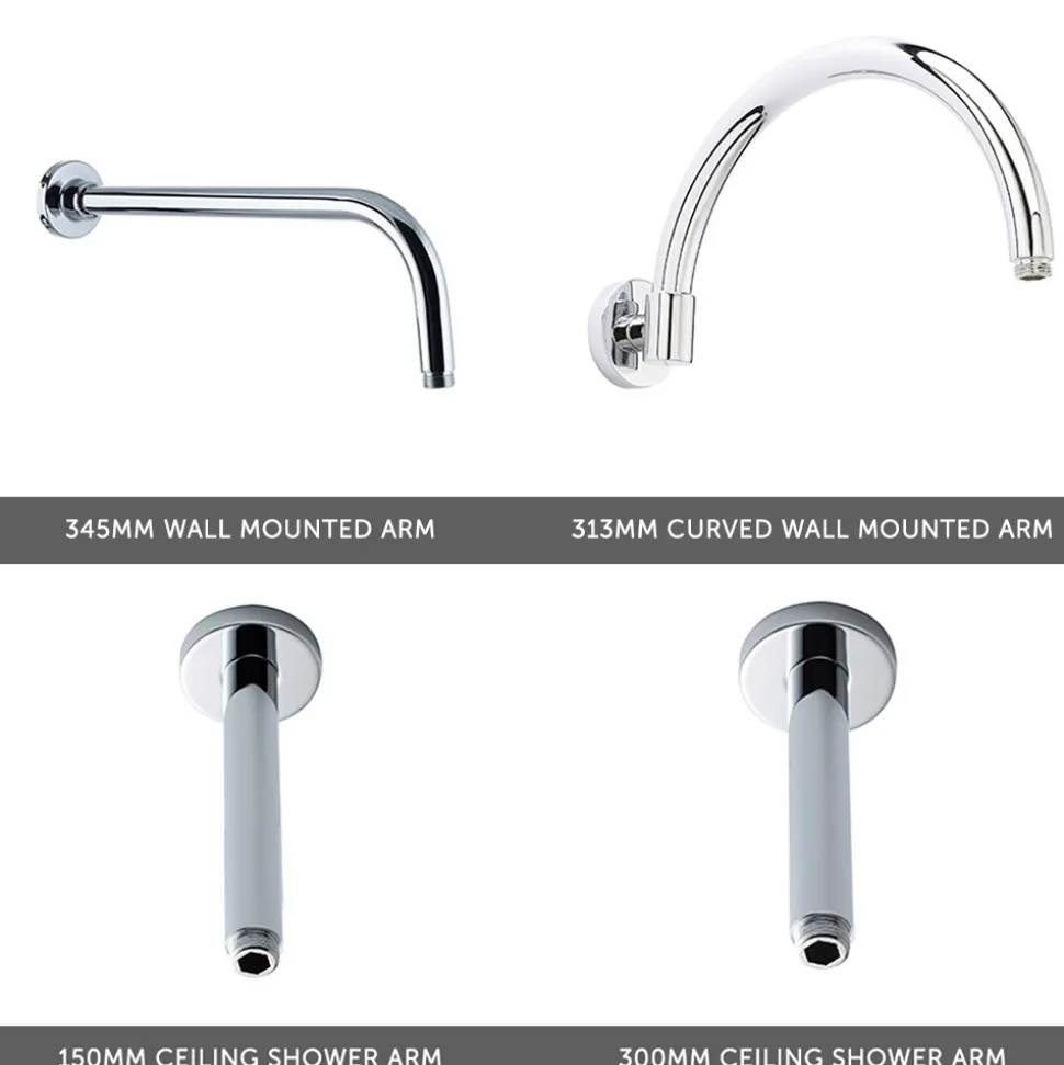Butler & Rose Victoria 300mm Traditional Fixed Apron Shower Head & Arm