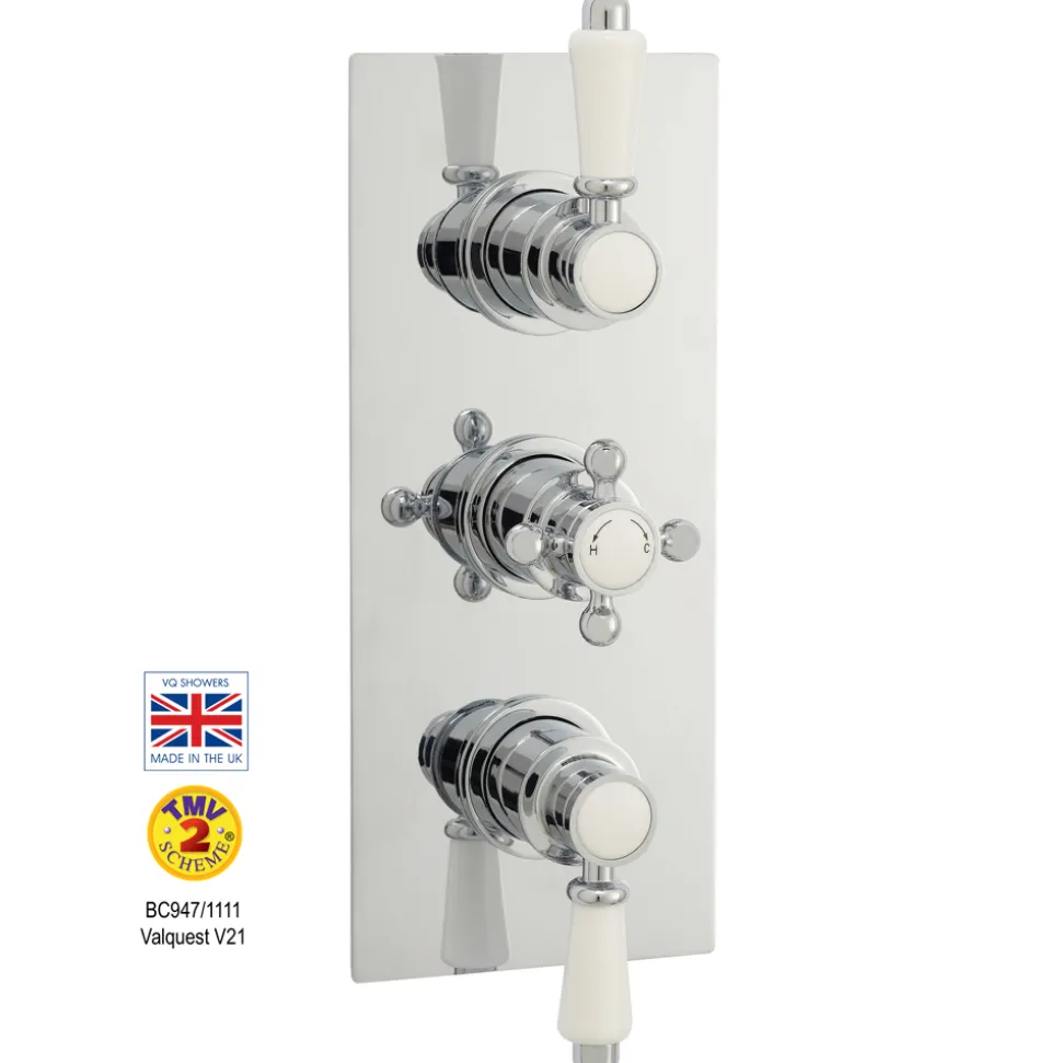 Butler & Rose Victoria 2 Outlet Triple Concealed Thermostatic Shower Valve
