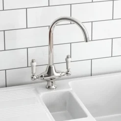 Butler & Rose Victoria Traditional Polished Chrome Mono Kitchen Mixer and Complete Filter Kit