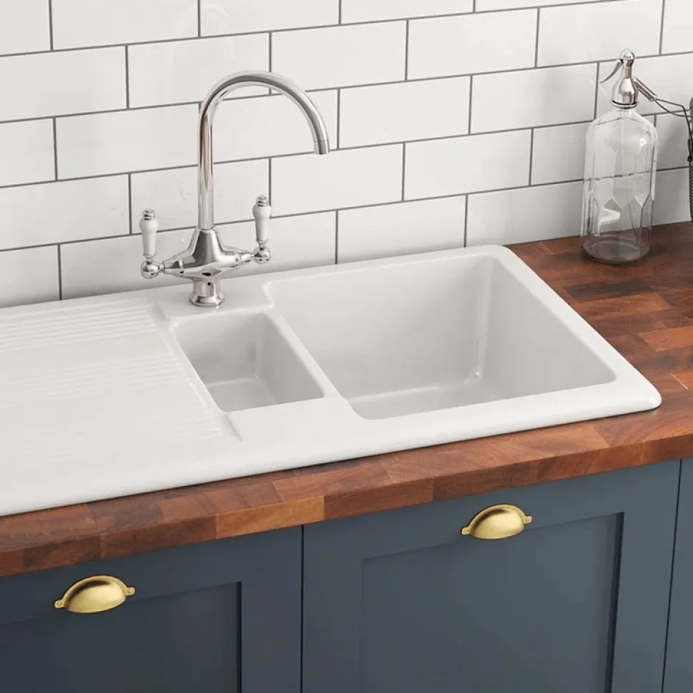 Butler & Rose Victoria Traditional Polished Chrome Mono Kitchen Mixer and Complete Filter Kit