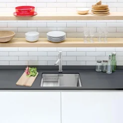 Caple Atlanta Single Lever Pull Out Mono Kitchen Mixer - Stainless Steel