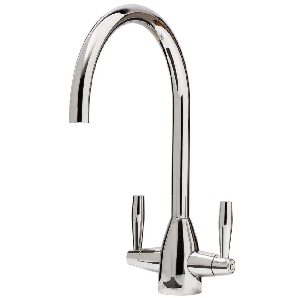 Caple Avel Twin Lever Mono Kitchen Mixer - Chrome