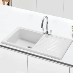 Caple Avel Twin Lever Mono Kitchen Mixer - Chrome