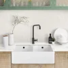 Caple Chepstow Double Bowl White Ceramic Belfast Kitchen Sink - 795 x 490mm