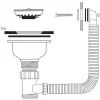 Caple Chrome Square Overflow Waste Kit