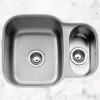 Caple Form 1.5 Bowl Undermount Satin Stainless Steel Sink & Waste Kit - Reversible - 590 x 450mm