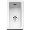 Caple Hampshire 0.5 Bowl Inset or Undermount White Ceramic Kitchen Sink - 250 x 475mm