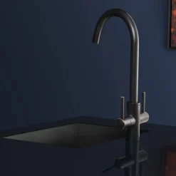 Caple Lamar Twin Lever Mono Kitchen Mixer - Blackened Copper