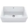 Caple Large Single Bowl Farmhouse White Ceramic Kitchen Sink - 762 x 457mm
