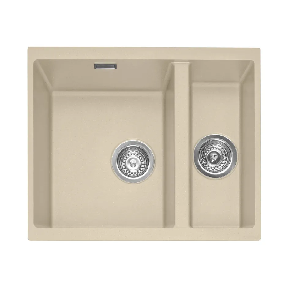 Caple Leesti 1.5 Bowl Inset/Undermount Granite Composite Kitchen Sink & Waste Kit - 555 x 460mm