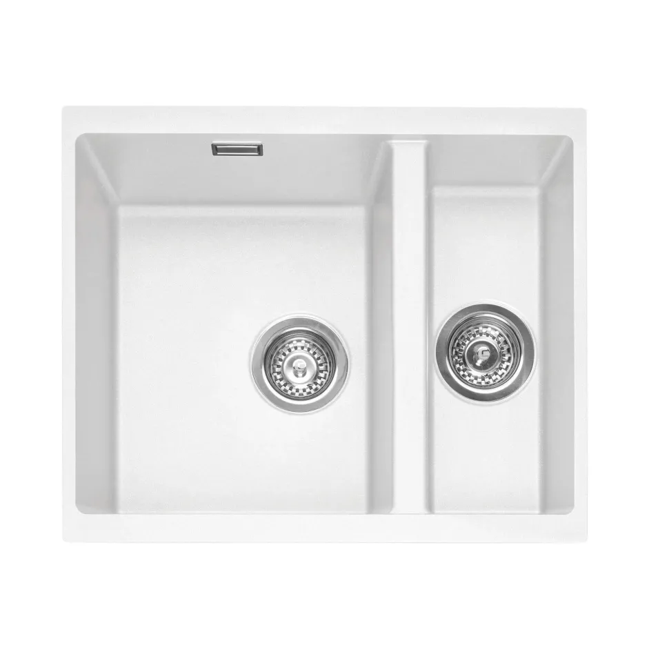 Caple Leesti 1.5 Bowl Inset/Undermount Granite Composite Kitchen Sink & Waste Kit - 555 x 460mm