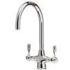 Caple Leval Traditional Twin Lever Mono Kitchen Mixer - Chrome