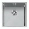 Caple Mode 1 Bowl Inset/Undermount Brushed Stainless Steel Sink & Waste Kit - 440 x 440mm