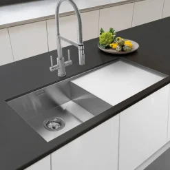 Caple Nada 1 Bowl Satin Stainless Steel Sink & Waste Kit - 1010 x 440mm