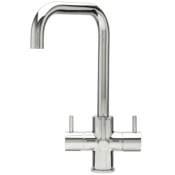 Caple Natick Puriti Triple Lever Mono Kitchen Mixer & Cold Filtered Water Tap - Chrome