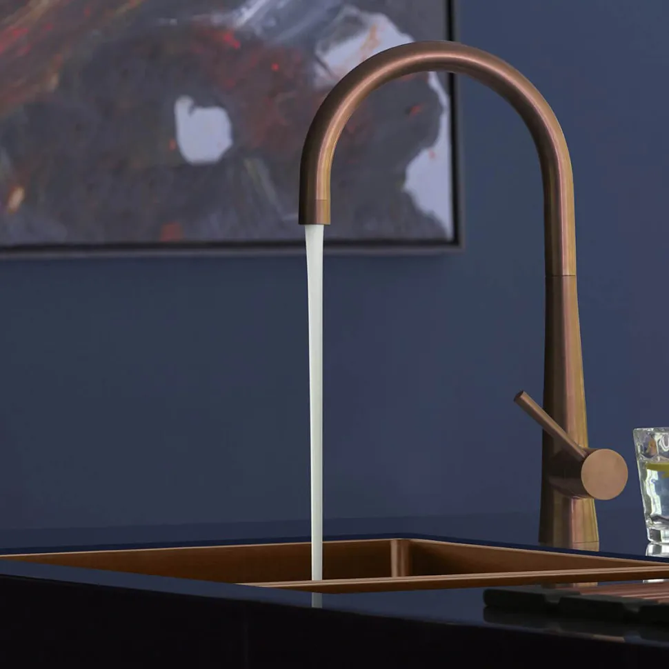 Caple Ridley Single Lever Mono Kitchen Mixer Tap - Copper