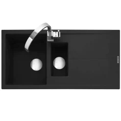 Caple Sotera 1.5 Bowl Granite Composite Kitchen Sink & Waste Kit with Reversible Drainer - 1000 x 500mm