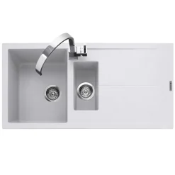 Caple Sotera 1.5 Bowl Granite Composite Kitchen Sink & Waste Kit with Reversible Drainer - 1000 x 500mm