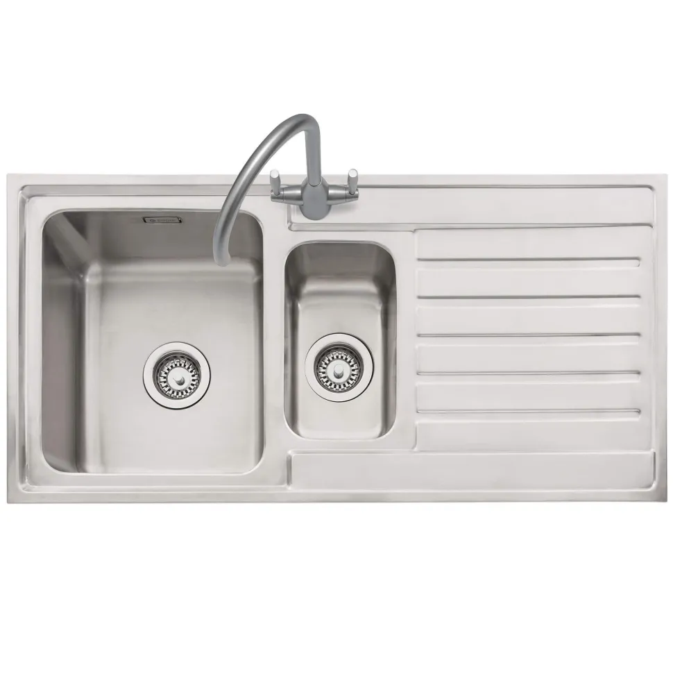 Caple Vanga 1.5 Bowl Satin Stainless Steel Sink & Waste Kit - 1000 x 500mm