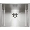 Caple Zero 1 Bowl Inset or Undermount Brushed Stainless Steel Sink & Waste Kit - 500 x 450mm