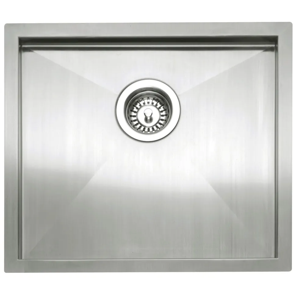 Caple Zero Inset or Undermount Brushed Stainless Steel Drainer & Waste Kit - 500 x 450mm