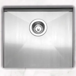 Caple Zero Inset or Undermount Brushed Stainless Steel Drainer & Waste Kit - 500 x 450mm