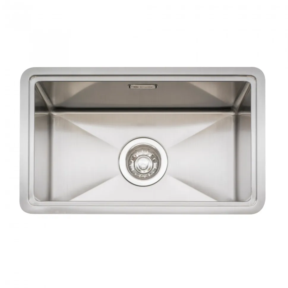 Caple Zona Large Single Bowl Brushed Stainless Steel Sink & Waste Kit with Accessory Pack - 496 x 300mm