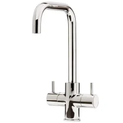 Caple Zuben Quad Twin Lever WRAS Approved Mono Kitchen Mixer - Chrome