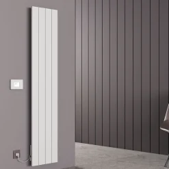Carisa Boreas N Vertical Electric Single Panel Aluminium Radiator with Smart Wifi Thermostat