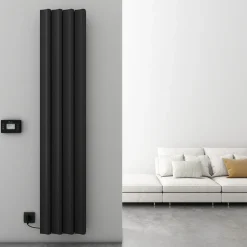 Carisa Boreas S Vertical Electric Single Panel Aluminium Radiator with Smart Wifi Thermostat