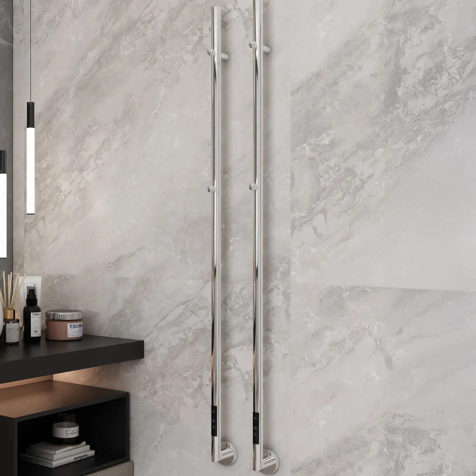 Carisa Dante Stainless Steel Single Electric Heated Towel Bar
