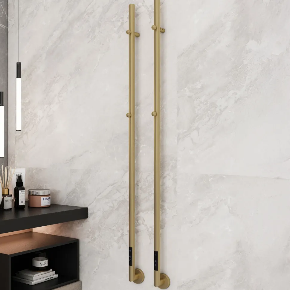 Carisa Dante Stainless Steel Single Electric Heated Towel Bar
