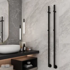 Carisa Dante Stainless Steel Single Electric Heated Towel Bar